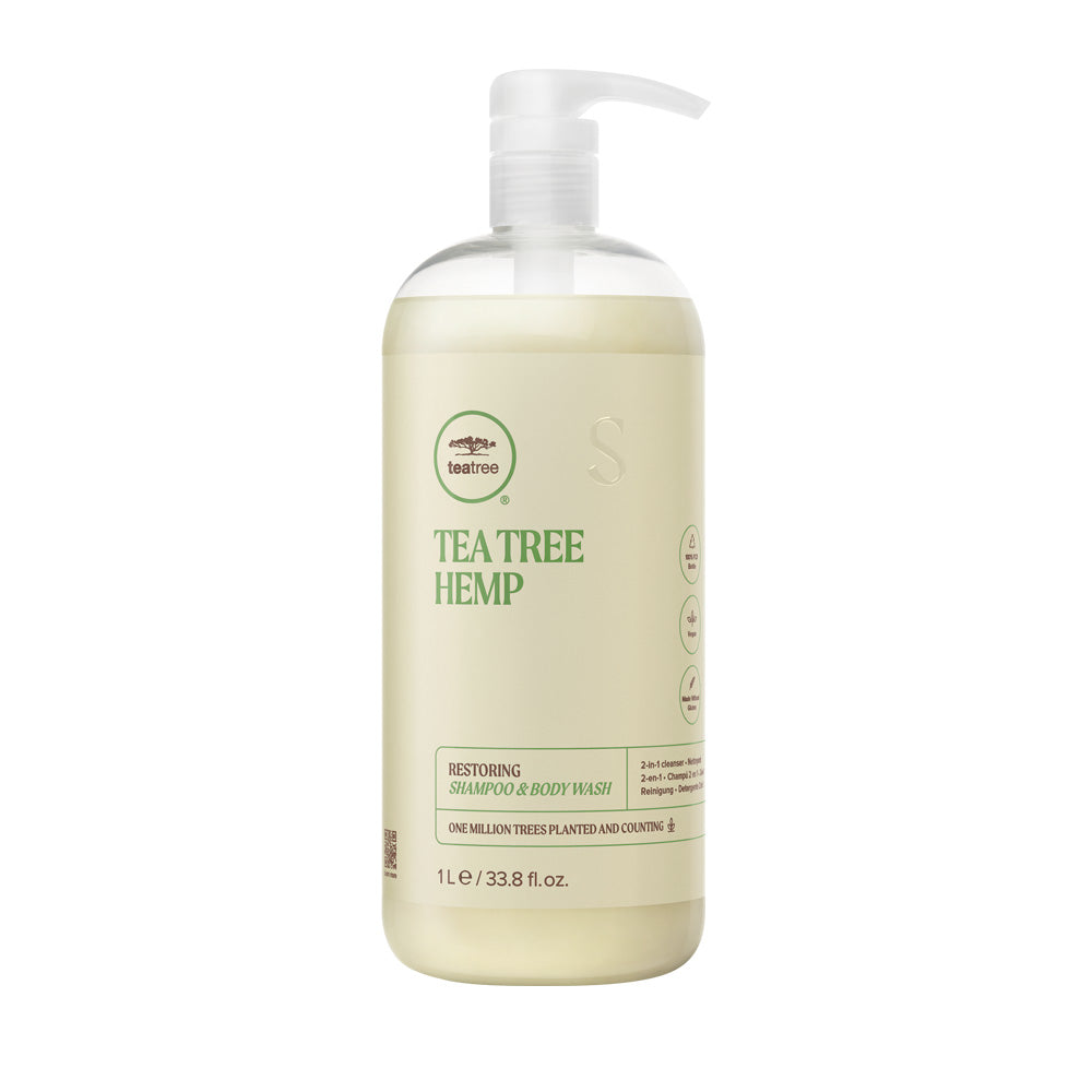 Paul Mitchell Tea Tree Hemp Restoring Shampoo and Body Wash 1000ml