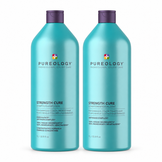 Pureology Strength Cure Shampoo & Conditioner Duo 2 x 1000ml — all included products